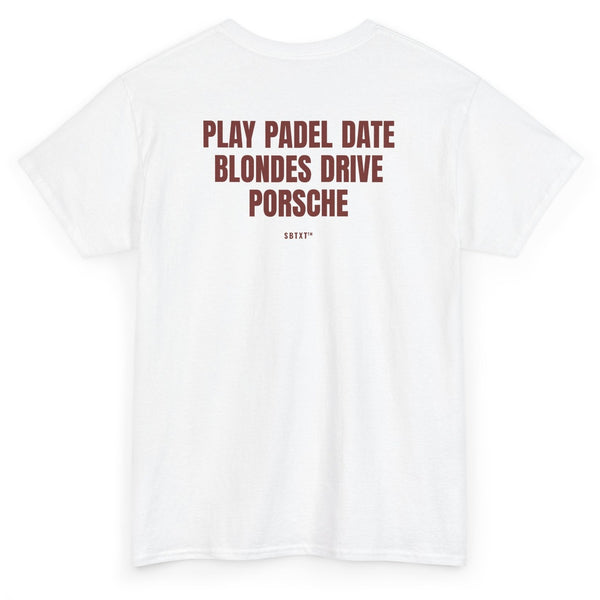 The Play Padel Date Blondes Tee - back
