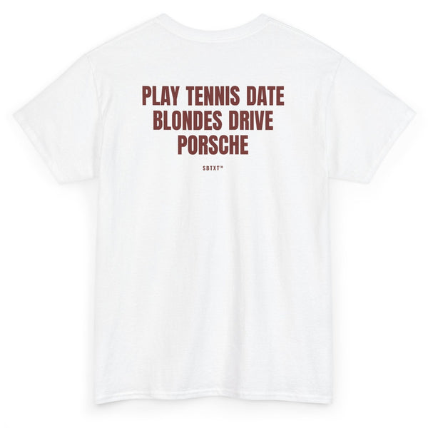 The Play Tennis Date Blondes Tee - back