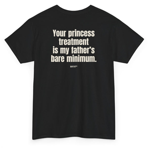 The Princess Treatment Bare Minimum Tee - back, black