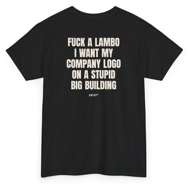 The Fuck a Lambo Tee - back, black