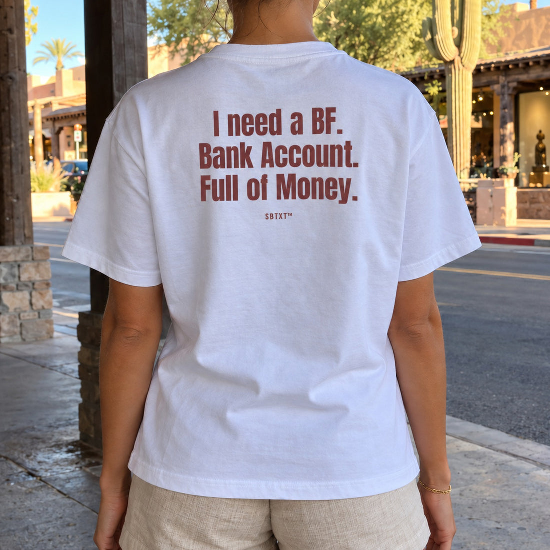 The I Need a Bf Tee - worn, street photo
