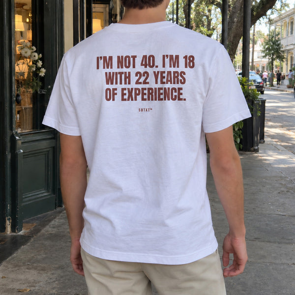 The I'm Not 40 Tee - worn, second street photo