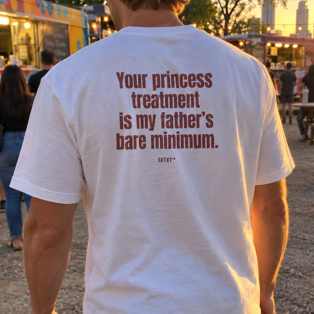 The Princess Treatment Bare Minimum Tee - worn, second street photo