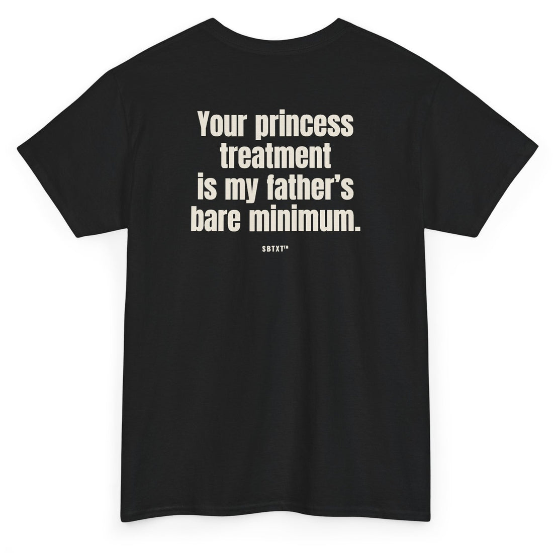 The Princess Treatment Bare Minimum Tee - back, black