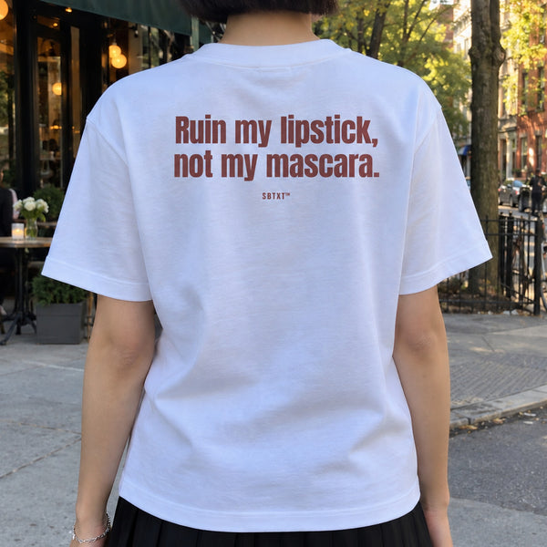 The Ruin My Lipstick Tee - worn, street photo