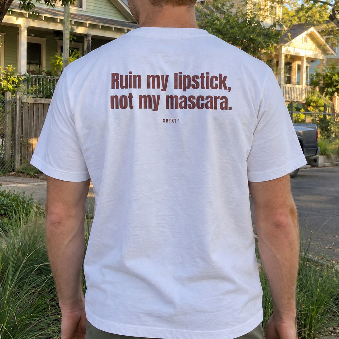 The Ruin My Lipstick Tee - worn, second street photo