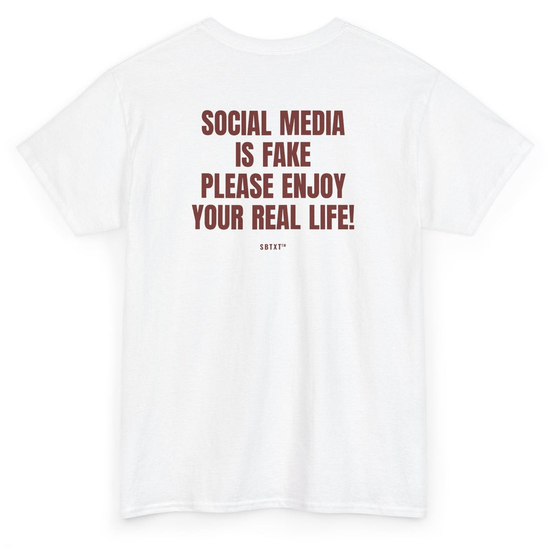 The Social Media Is Fake Tee - back