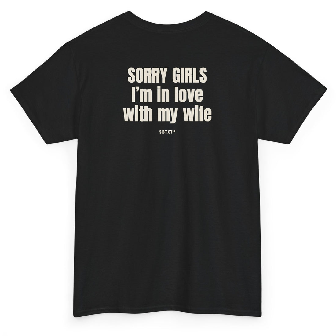 The Sorry Girls Tee - back, black