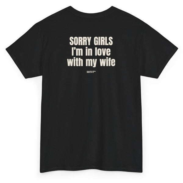 The Sorry Girls Tee - back, black