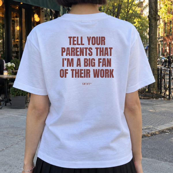 The Tell Your Parents Tee - worn, street photo