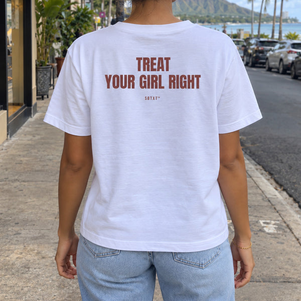 The Treat Your Girl Right Tee - worn, street photo